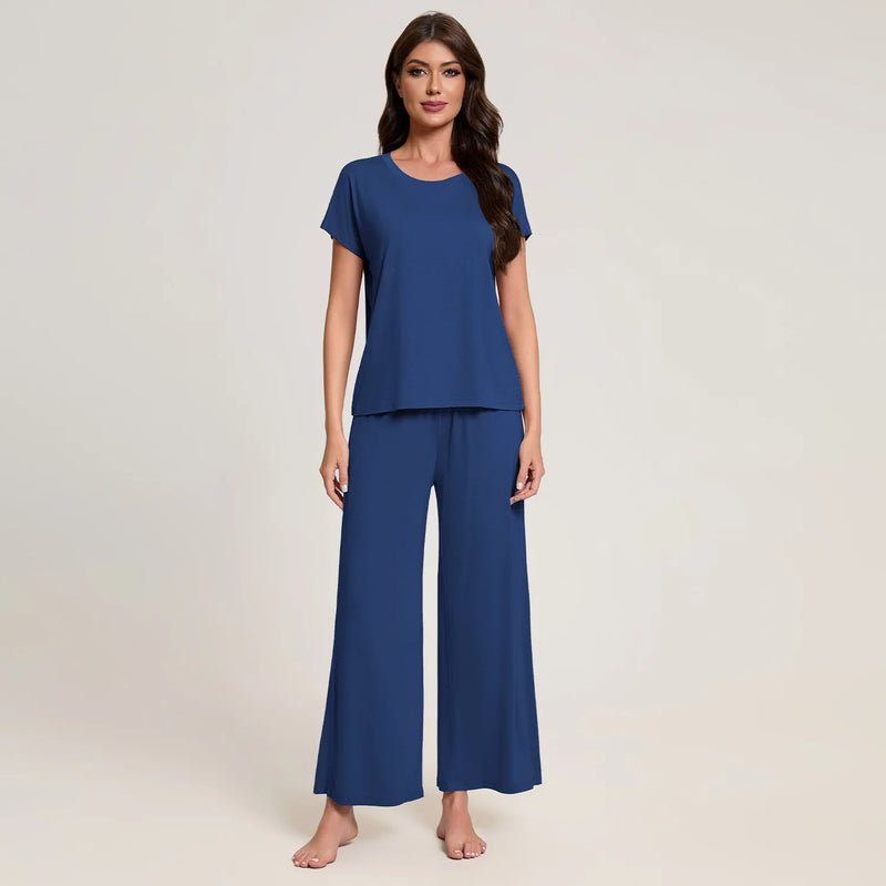 European Loose Home Pajamas Set New Modal Comfort Women's Suit Spring Autumn Sleepwear For Sleeping Clothes Lounge Pyjama