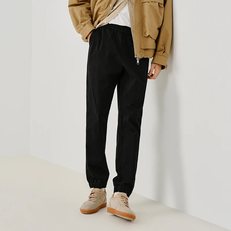 Semir Skinny Pants Men Spring Solid Tapered Slim Fit Commute Basic Versatile Casual Youth Long Trousers