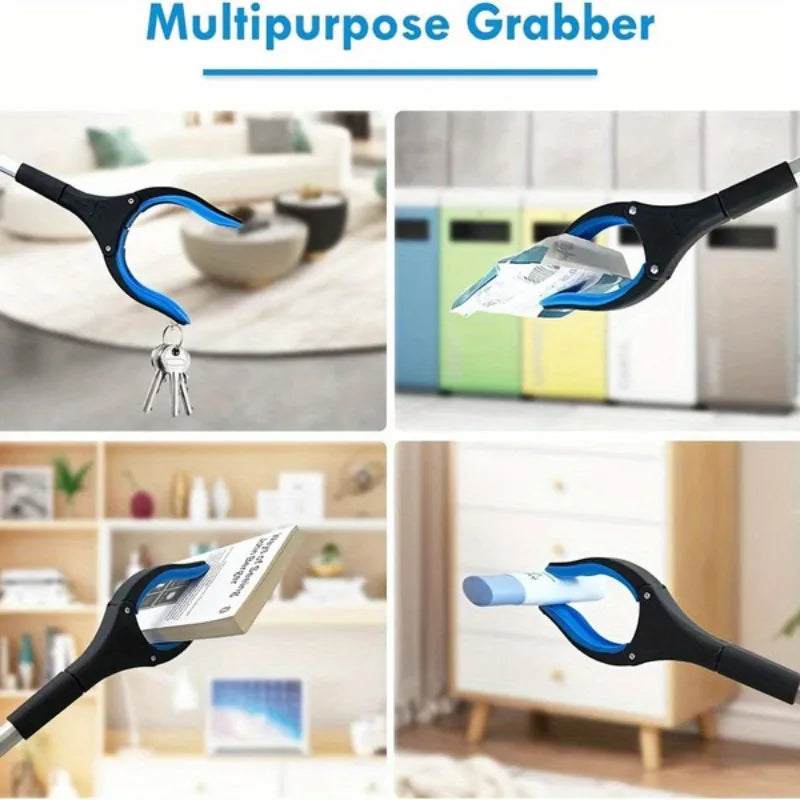 32-Inch Heavy Duty Garbage Grabber with 360° Rotating Clamp - Lightweight, Ideal for Seniors & Outdoor Use, laugage foldable