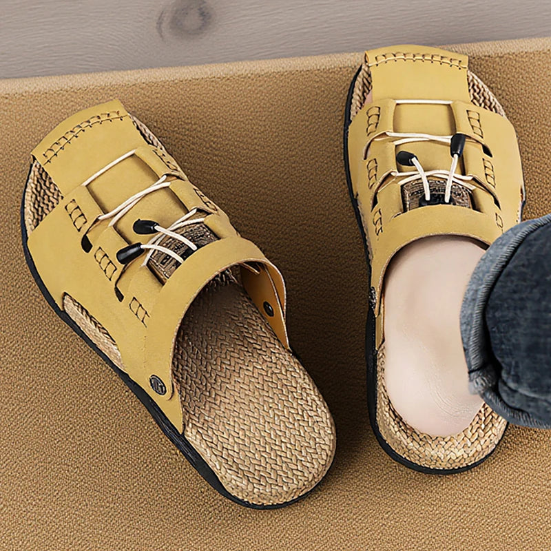 Men's Fashion One strap slippers summer new soft sole Non slip Quick Dry pool light walking casual Slides outdoor Beach slippers
