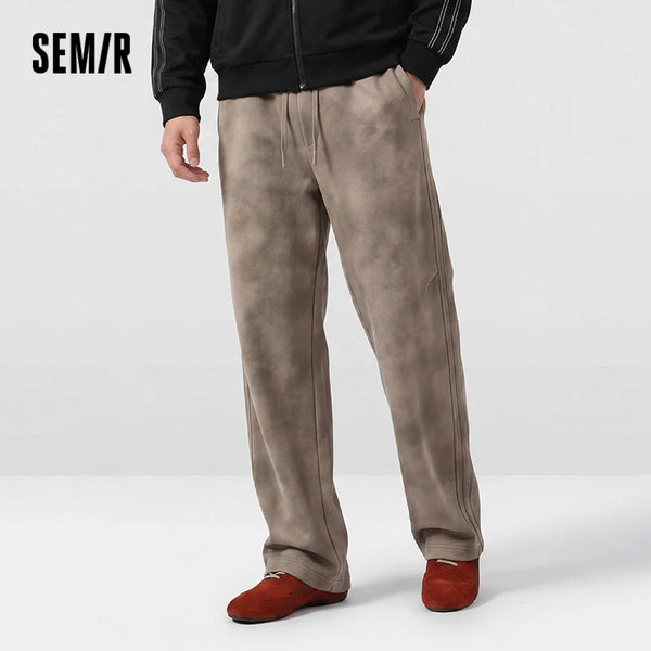 ខោបុរស Semir បោកគក់រលុងត្រង់ប៉ាក់បែប Street Casual Style ខោរដូវស្លឹកឈើជ្រុះទាន់សម័យសម្រាប់ស្លៀកប្រចាំថ្ងៃ 2026
