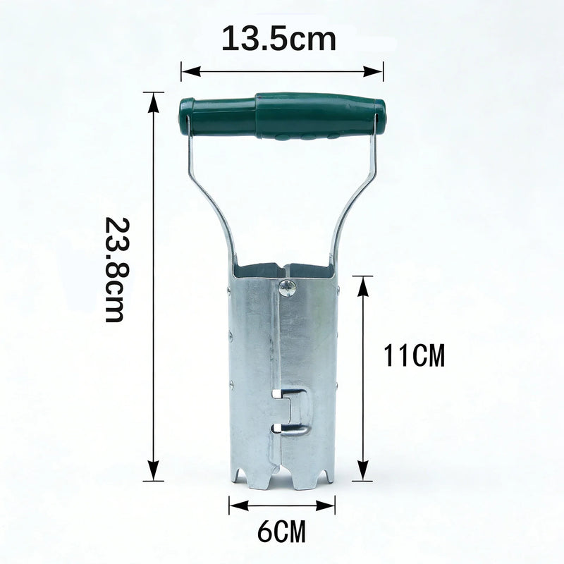 Gardening Seedling Transplanting Device Hole Drilling Vegetable Planting Digging Tool with Seedling Lifter Function