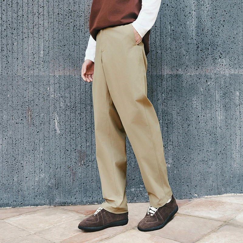 Semir Loose Pants Men 2026 Spring Wide Leg Tapered Water Repellent Back Elastic Waist Height Enhancing Trousers