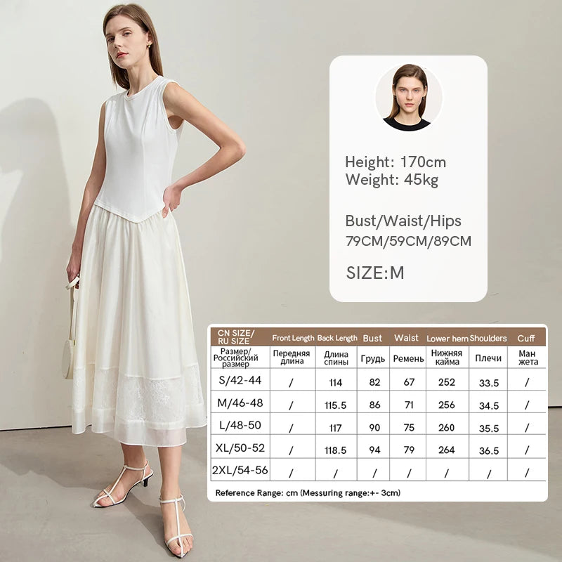 រ៉ូប Amii Minimalist រដូវក្តៅថ្មីឆ្នាំ ២០២៥ រ៉ូបប៉ាក់រាងអក្សរ A សម្រាប់ស្ត្រី រ៉ូបពណ៌ខ្មៅបែបចរ 12552054