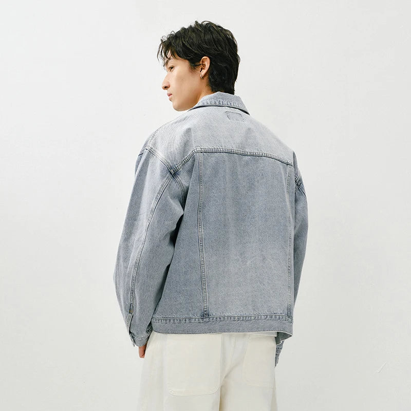Semir Retro Jacket Unisex 2026 Spring Denim Loose Lapel Casual Versatile Fashion Comfortable Daily Wear Outerwear