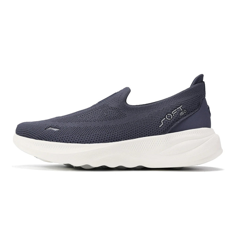Li-Ning Women's SOFT GO 2 KNIT Slip-on Casual Walking Shoes Breathable Cushion Flexible LiNing Comfortable Sneakers AGLV018