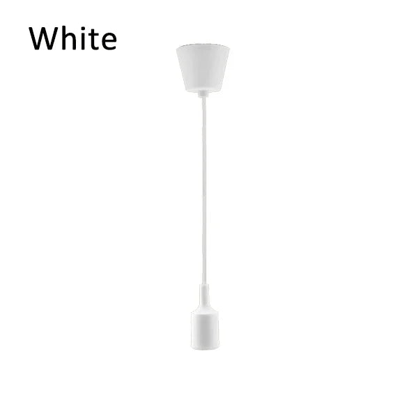 JOYINLED Silicone E27 Pendant Lamp Kit, Height Adjustable Hanging Light Cable with Ceiling Mount for Dining Table, Kids Room