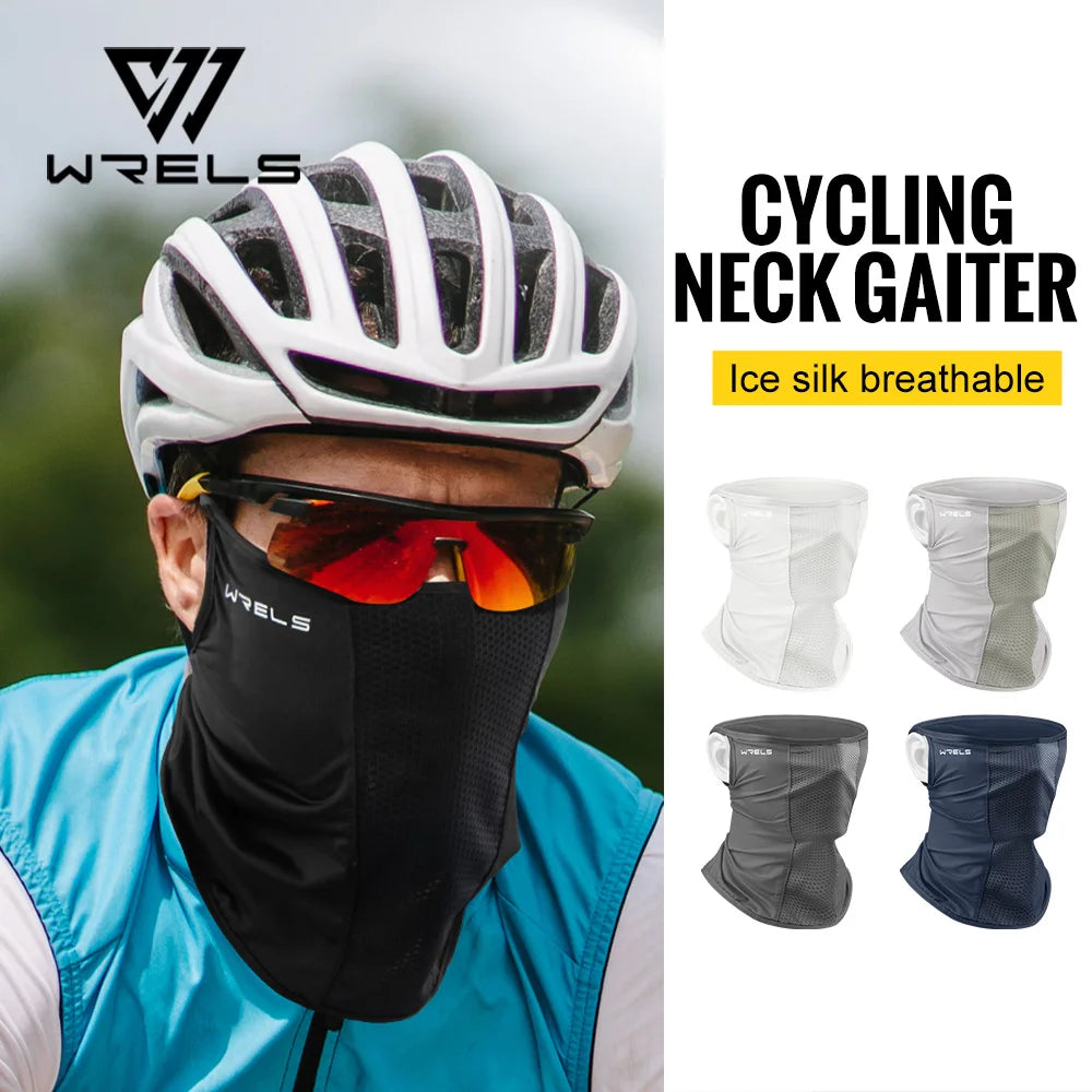 WRELS Neck Gaiter Cooling Face Cover Scarf Breathable Face Mask UV Protection Scarf Hiking Bandana Cycling Fishing Balaclava