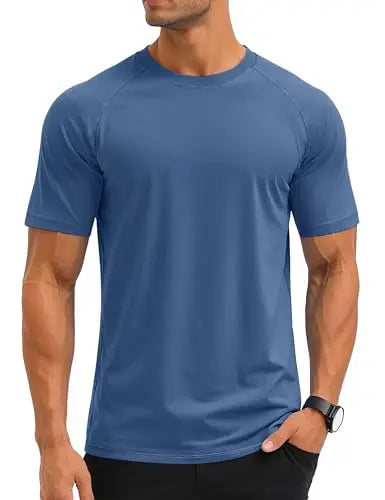 TACVASEN Mens Summer UPF 50+ Quick Dry T-Shirt Surf Swim Short Sleeve Shirts Athletic Performance Rash Guard Water Shirts Beach