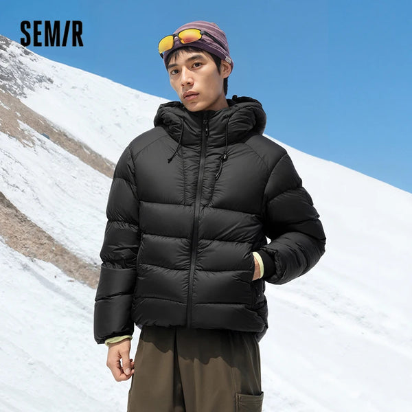 អាវក្រៅ Semir សម្រាប់បុរស ធន់នឹងកម្ដៅ រដូវរងា ឆ្នាំ២០២៦ ស្ទីលប្រចាំថ្ងៃ ស្រទាប់ខាងក្រៅ អាកាសធាតុត្រជាក់ រូបរាងស្អាត ស្លៀកក្នុងអាកាសធាតុត្រជាក់