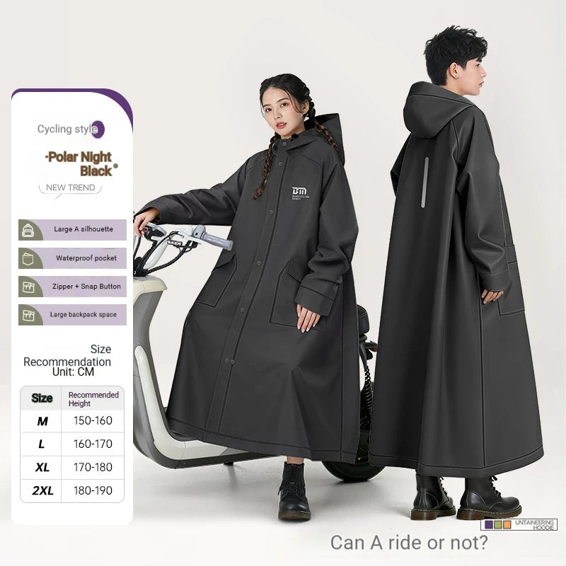 អាវភ្លៀងរថយន្តអគ្គិសនី Poncho សម្រាប់បុរស និងស្ត្រី ការពារព្យុះភ្លៀង អាវក្រៅវែងសម្រាប់មនុស្សធំ