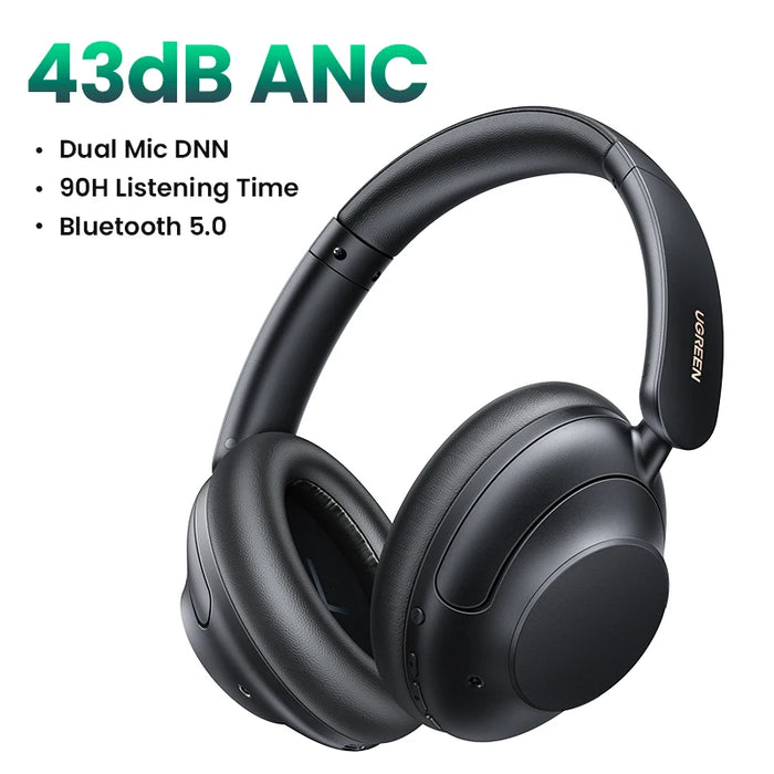 new UGREEN HiTune Max5 Hybrid Active Noise Cancelling Headphones Hi-Res LDAC Sound Bluetooth Headphones Multipoint Connection Black CHINA