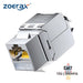 ZoeRax Shielded CAT8 Cat7 Cat6a Keystone Jack RJ45 Tool-Less Type Zinc Alloy Module Adapter Coupler