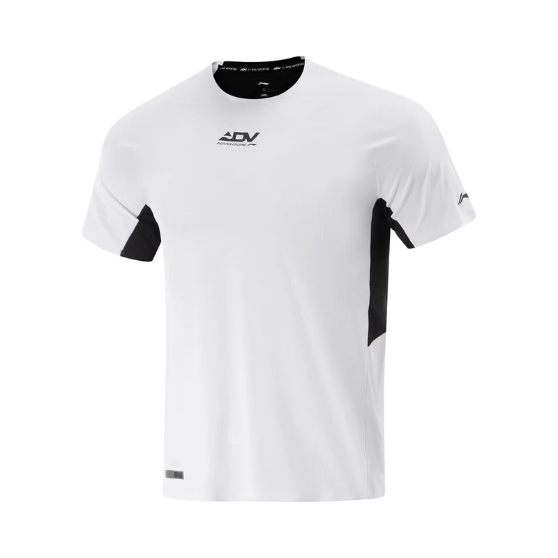 អាវយឺតកីឡារត់បុរស Li-Ning AT DRY អាវយឺតដៃខ្លី Polyester ដែលអាចដកដង្ហើមបាន និងឆ្លុះបញ្ចាំងពន្លឺ ATSV097