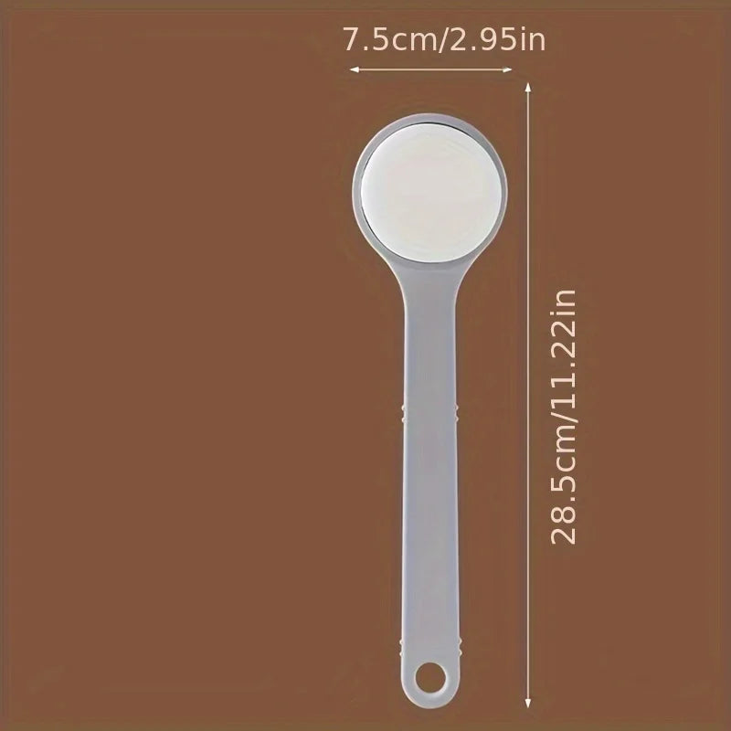 Ergonomic Long-Handled Body Lotion Applicator-Back Brush with Sponge Pad, No-Battery Needed,Ideal for Post-Bath Body Application