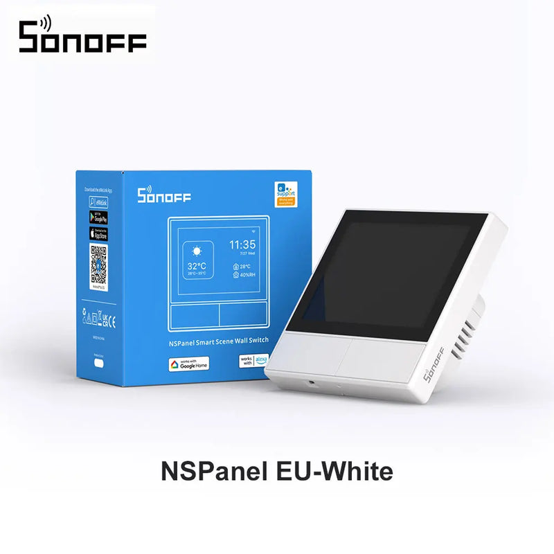 SONOFF NSPanel Smart Scene HMI Wall Switch White EU/US Multiple Control Thermostat Real-Time Weather Display via eWeLink APP