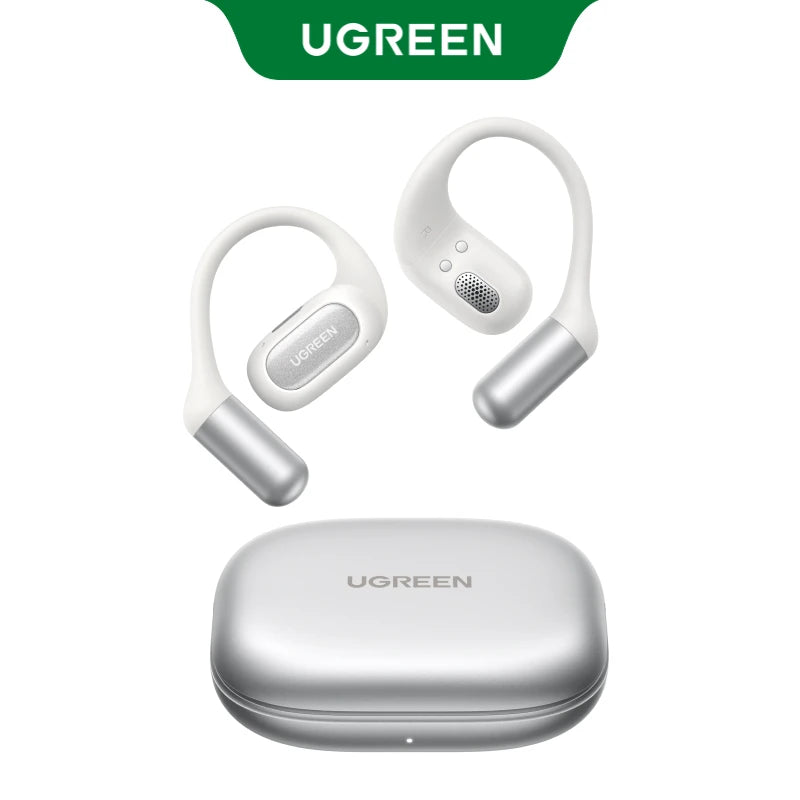 UGREEN FitBuds Open-Ear Headphones Earphones, Ear-hook TWS True-Wireless Bluetooth 6.0 Wireless Earbuds, Spatial Audio, 28H play