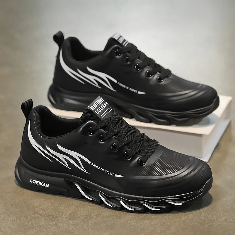 Men's plus size light casual sneakers Four seasons breathable soft sole comfort outdoor racing running student speed sports shoe