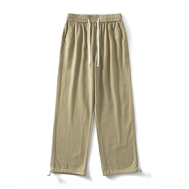 Dukeen 2025 Man Drawcord Pants Korean Trend Style Casual Sweatpants Spring and Autumn Fashion Loose Jogger Men's Clothing