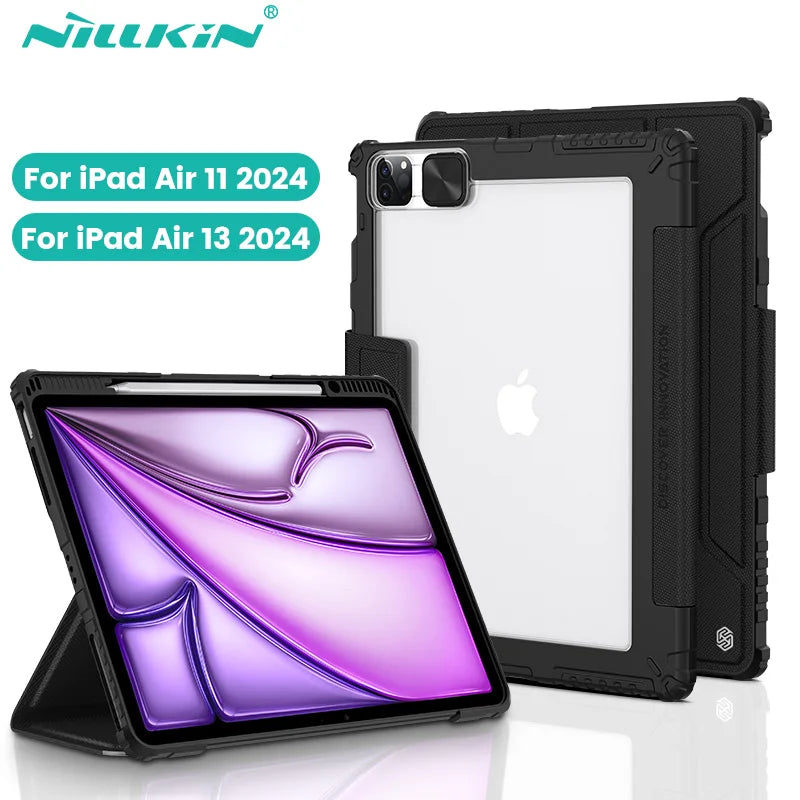 Nillkin For iPad Air 13 2025 Case For iPad Air 11 Pro 11 Lens Protection Folding Cover With Pen Holder For iPad Pro 12.9 inch