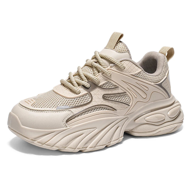 Men's Light Breathable Casual Sports Shoes Four Seasons New Soft Sole Anti-Slip Fashion Outdoor Running Shoes Students Sneakers
