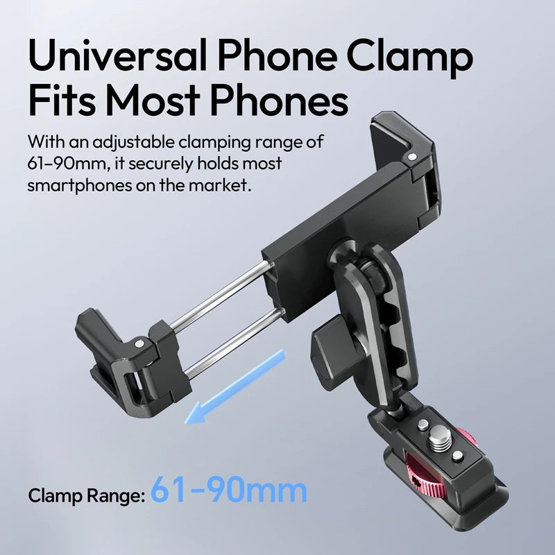 Ulanzi MA56 ម៉ាញេទិក 4-in-1 MagLock ជើងទ្រទូរស័ព្ទលើកាមេរ៉ា សម្រាប់ Iphone 17 Android Dual 360° Rotation 1/4" Cold Shoe