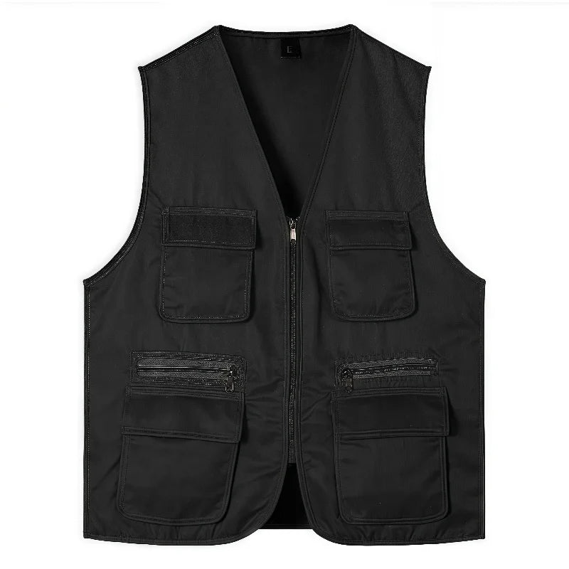 Work and Leisure All-Match Summer Fishing Vest Multi-Pocket Vest High-End Custom Logo Printed Brand Text