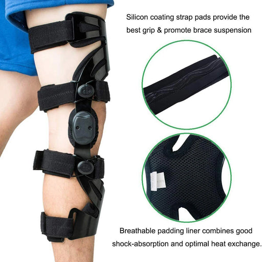 Hinged Knee Support Brace for ACL, MCL, PCL, Ligament Sports Injuries, Meniscus Tear, Knee Joint Pain with Side Stabilizers