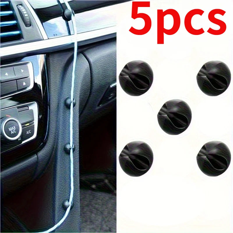 5/10pcs Car Dashboard Phone Charger Cable Manager Hook Headphone Line Organizer Clasp Clamp Holder Auto Interior Additions