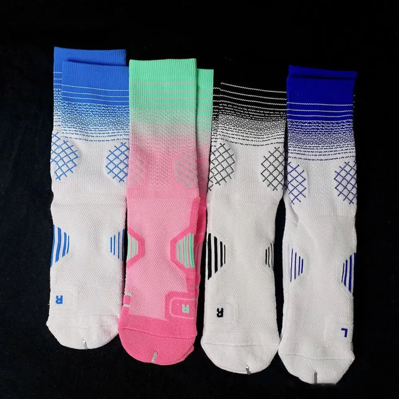 WRELS 1/2/3 Pairs Basketball Socks Cushioned Compression Crew Athletic Socks Arch Support Moisture Wicking Running Sports Socks