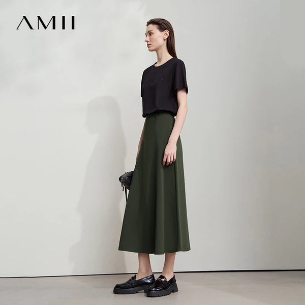 AMII សំពត់រដូវស្លឹកឈើជ្រុះតិចតួចបំផុតសម្រាប់ស្ត្រីឆ្នាំ ២០២៦ ម៉ូដសំពត់កប្បាសប៉ាក់មូលធំសម្រាប់ធ្វើដំណើរទៅវិស្សមកាល សំពត់រលុង ១២៥២៣១៥០