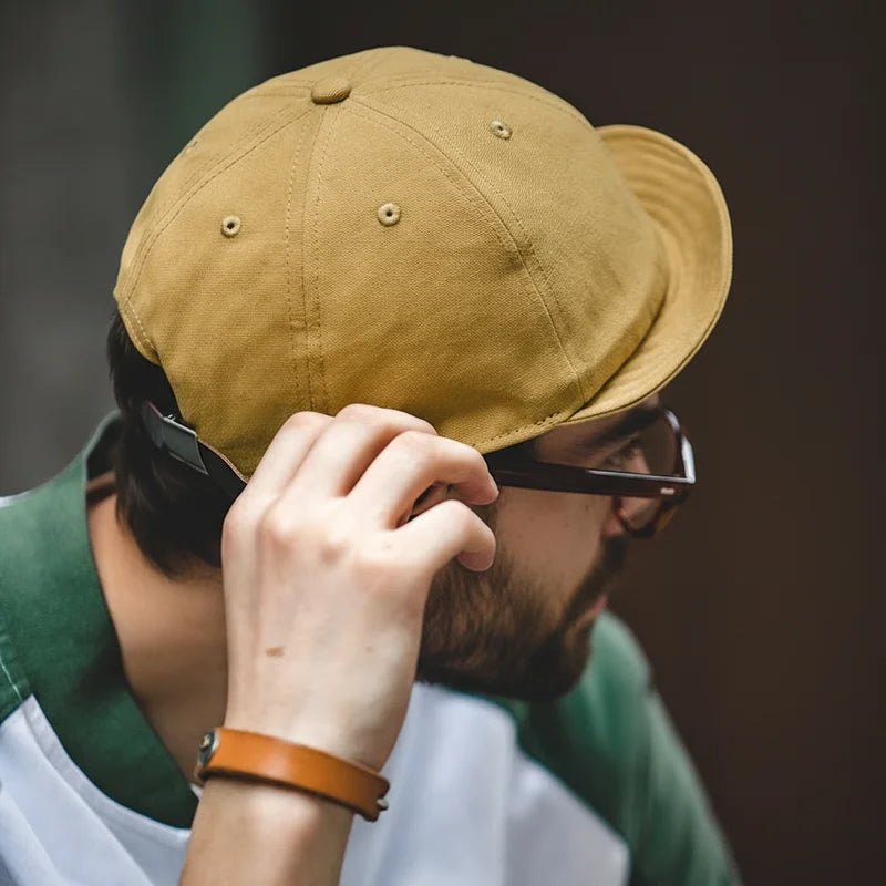 មួក Maden Oversize Denim Golf Caps សម្រាប់បុរស មួក Newsboy ធម្មតា មួក Amekaji Retro Beret មួកព្រៃ Uncle Fu Unisex Vintage Flip Octagonal Cap