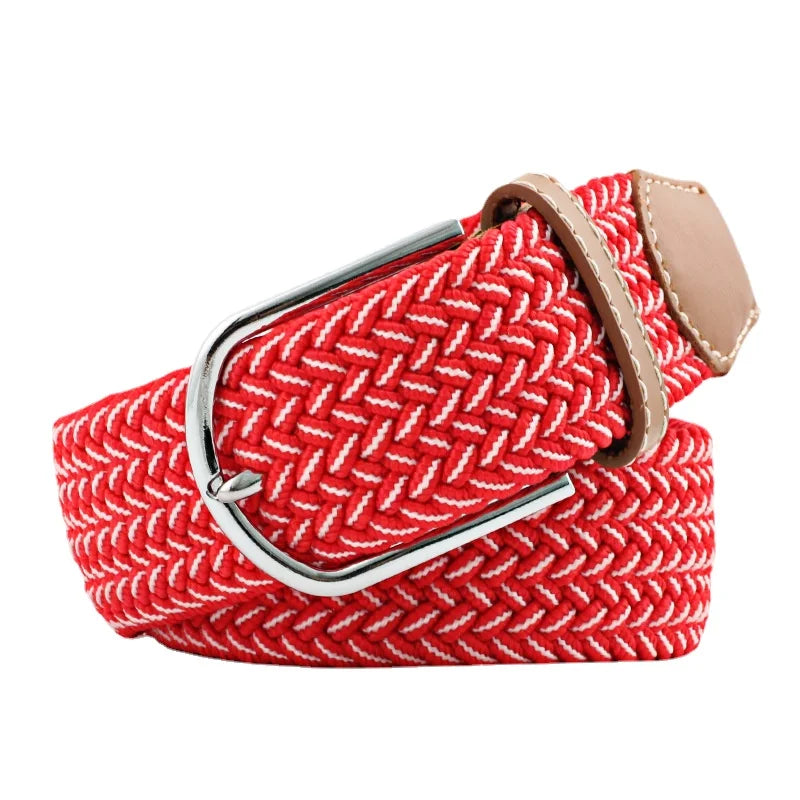 105cm Stretch Woven Belt, Unisex Canvas Belts Fashion Casual Student Belt Women Cinturon Male Waistband.