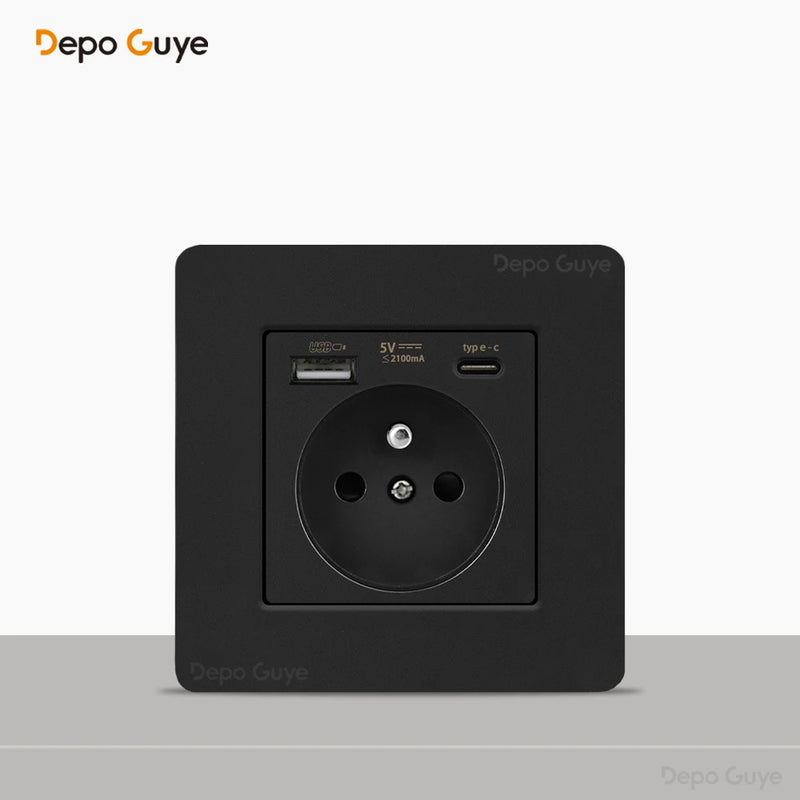 Retro Brass Lever Switch 1-4 Gang 2 Way Toggle Switch Panel Black EU RU FR Electrical Sockets And Switches USB Type-c Cat6 Rj45