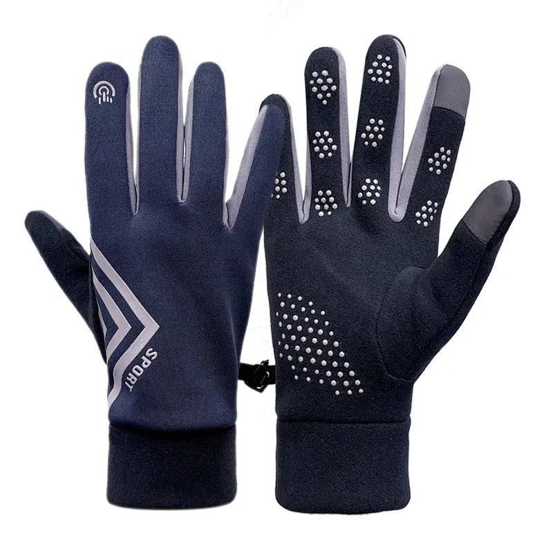 WRELS Winter Warm Thermo Gloves Thermo Gloves Plus Velvet Gloves Waterproof Touch Screen Gloves for Men Women Outdoor Sport