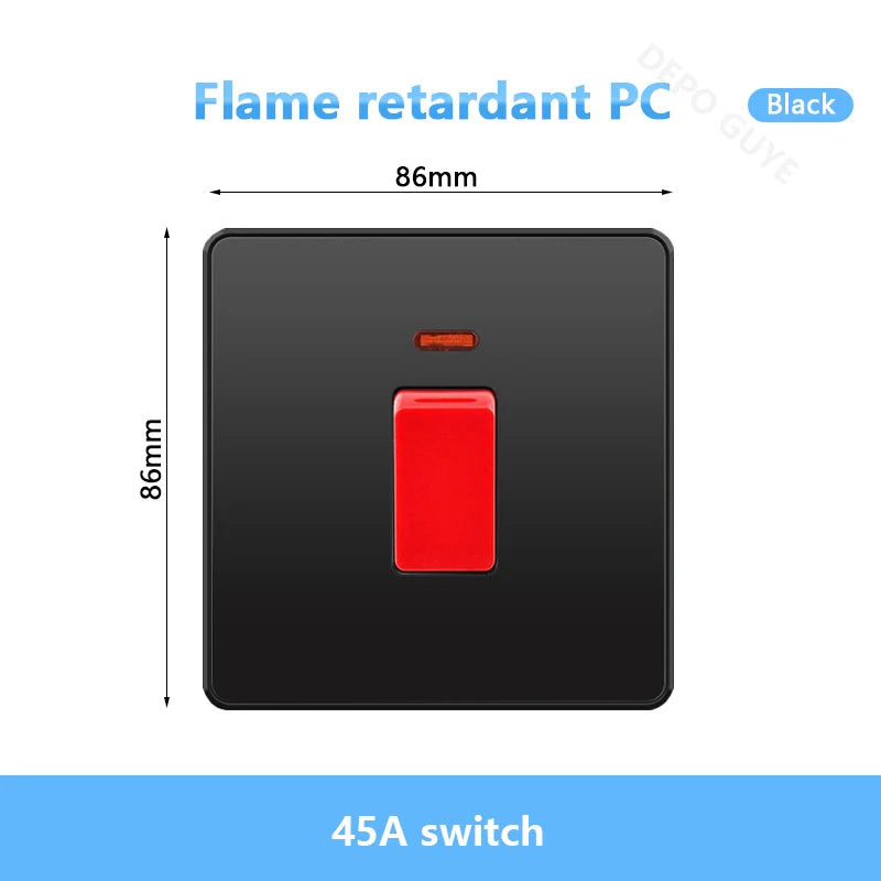 Universal Black USB Type-C 18W Smart Fast Charging Socket Double 5-pin Power Plug,UK  Electrical Internationa Wall Light Switch