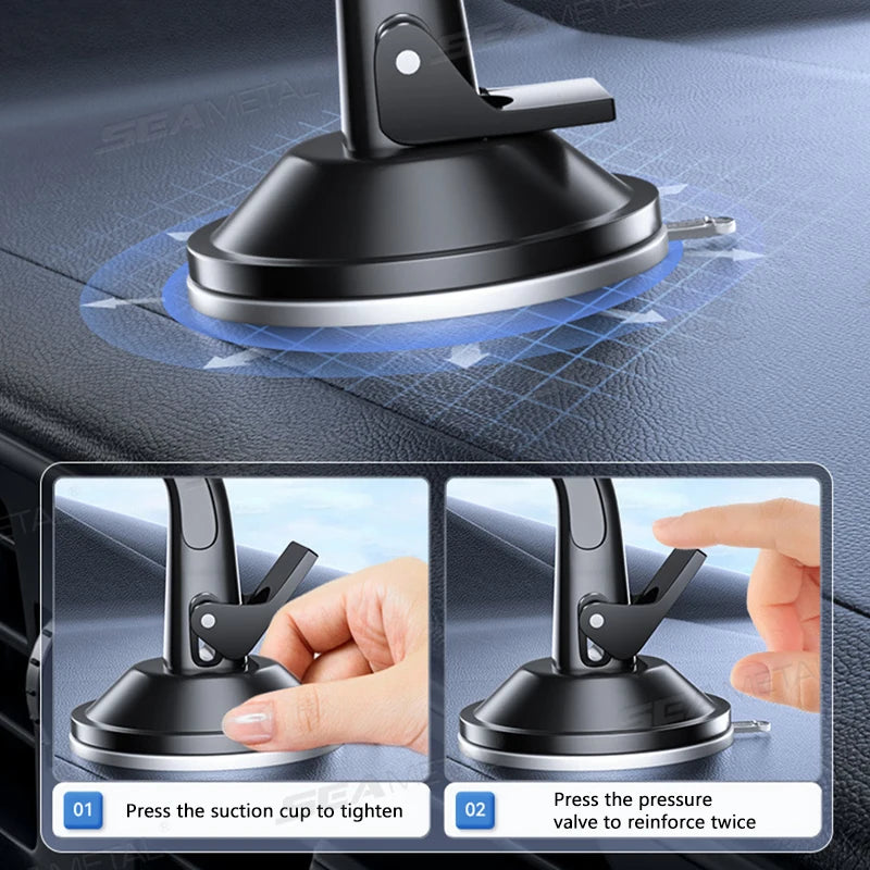 SEAMETAL Suction Cup Car Fan 360° Rotatable USB Interface Low Noise 3-Speed Control Powerful Cooling Fan for Car Home Office