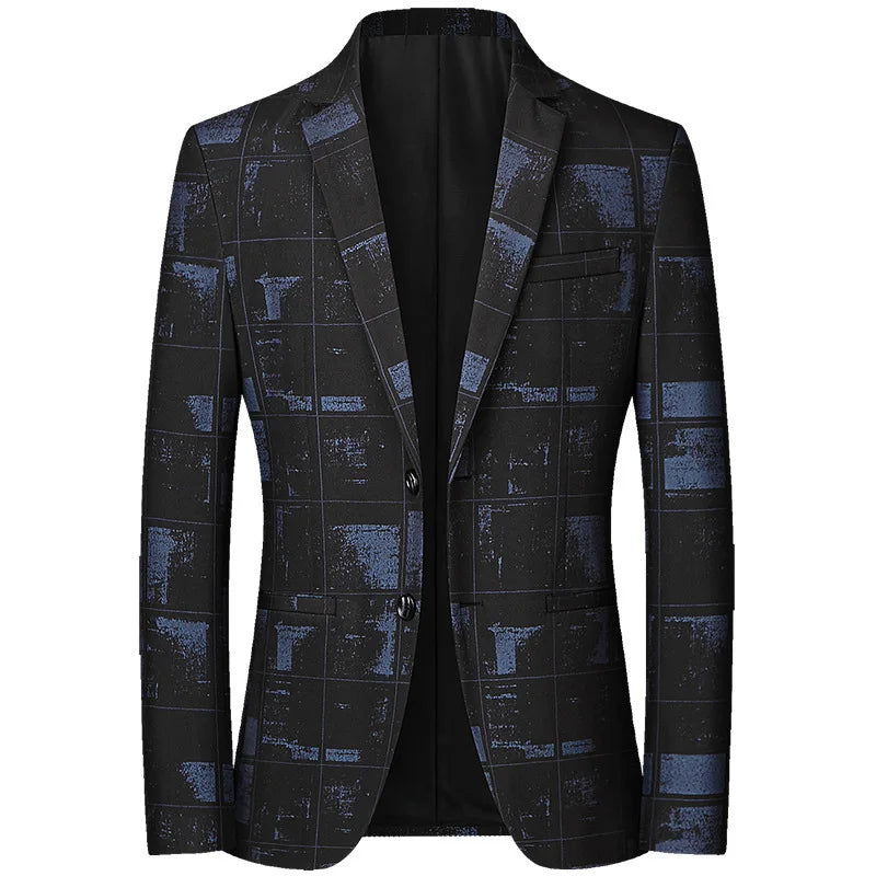 2026 New Men's Red Suit Jacket, Asian Size Blue Slim Coat, Gray Yellow Blazers, M-4XL