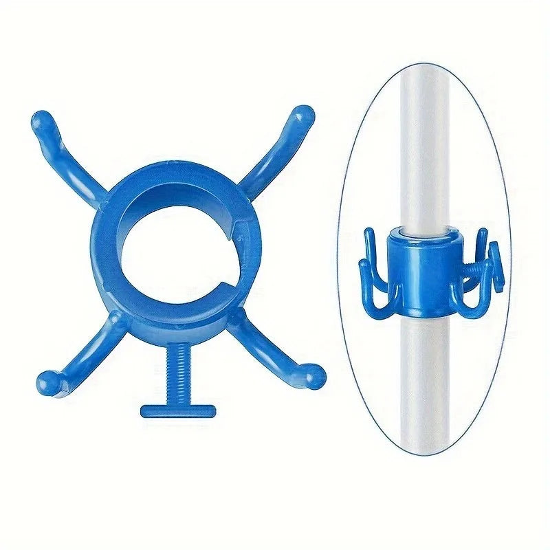 2pcs Adjustable 4-Claw Beach Umbrella Hook,Heavy Duty Plastic Holder for Towels/Bags/Hats,Fits1.9-3.2cm Pole,Outdoor Accessories