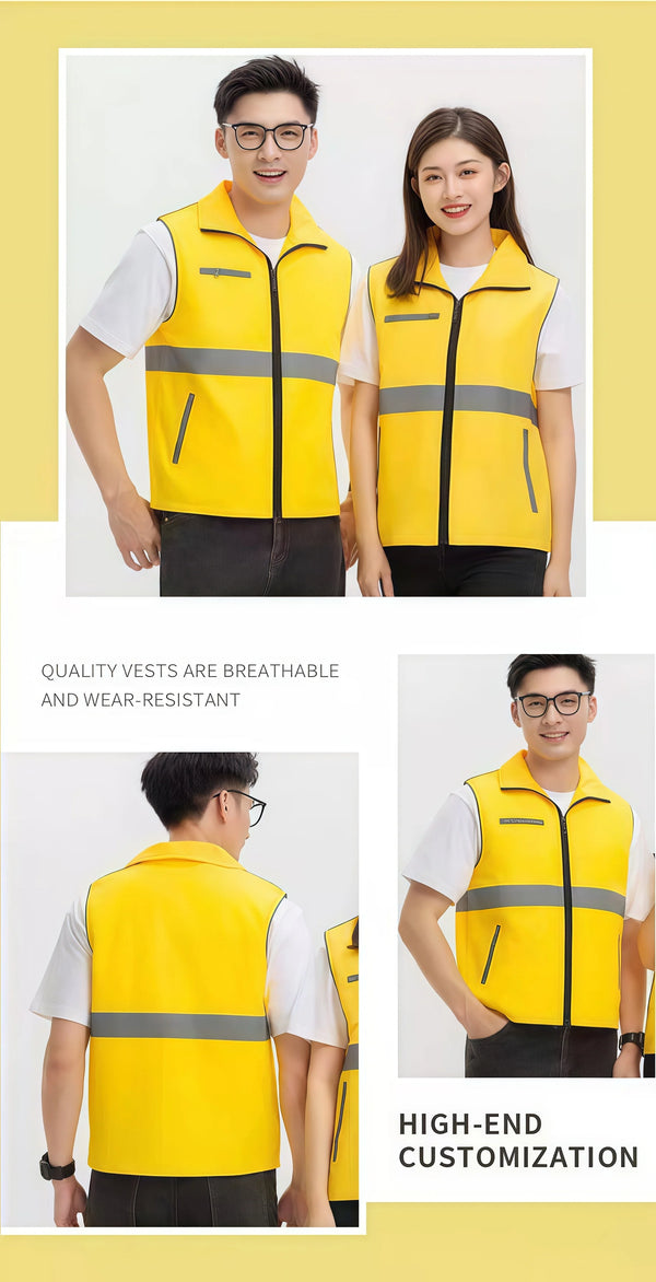 Custom-made vests with logo printing man for takeaway same-city delivery logistics transportation vest lighteight and breathable