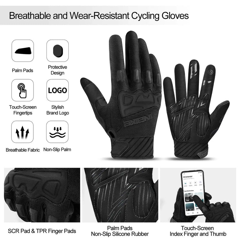 INBIKE MTB Cycling Gloves Man Touchscreen Men’s Sport Gloves Mountain Bicycle for Motorcycle Outdoor Cycling Bike Accessories