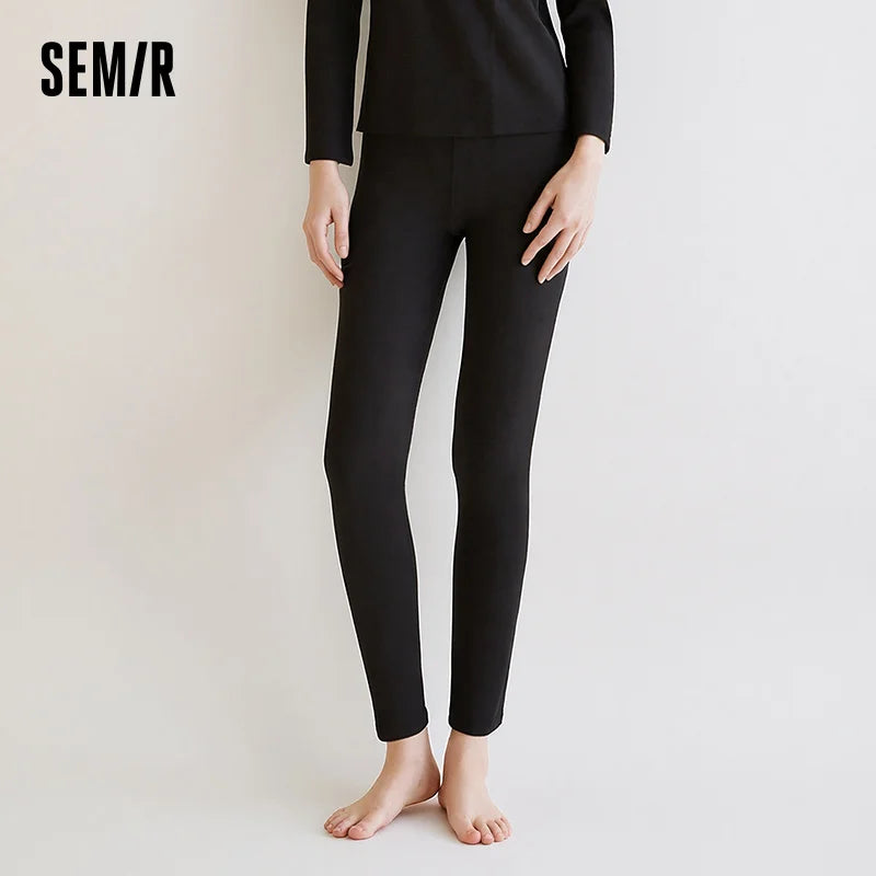 Semir Women Tshirt Brushed Fabric Crew Neck Long Sleeve Solid Color Everyday Style Urban Casual Style Soft Touch 2026 Spring