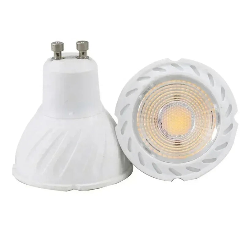 អំពូល LED GU10 1/10 អំពូល 7W 38 ដឺក្រេ ភ្លើង LED គ្មានការភ្លឹបភ្លែតៗ ជំនួសអំពូល LED ហាឡូហ្សែន 50W សម្រាប់ផ្ទះ 3000K 6500K