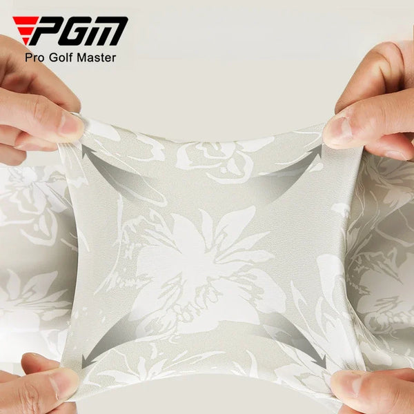 PGM Men Golf Short Sleeved T-shirt with Digital Printing Summer Quick Drying Polo Shirt Top YF806