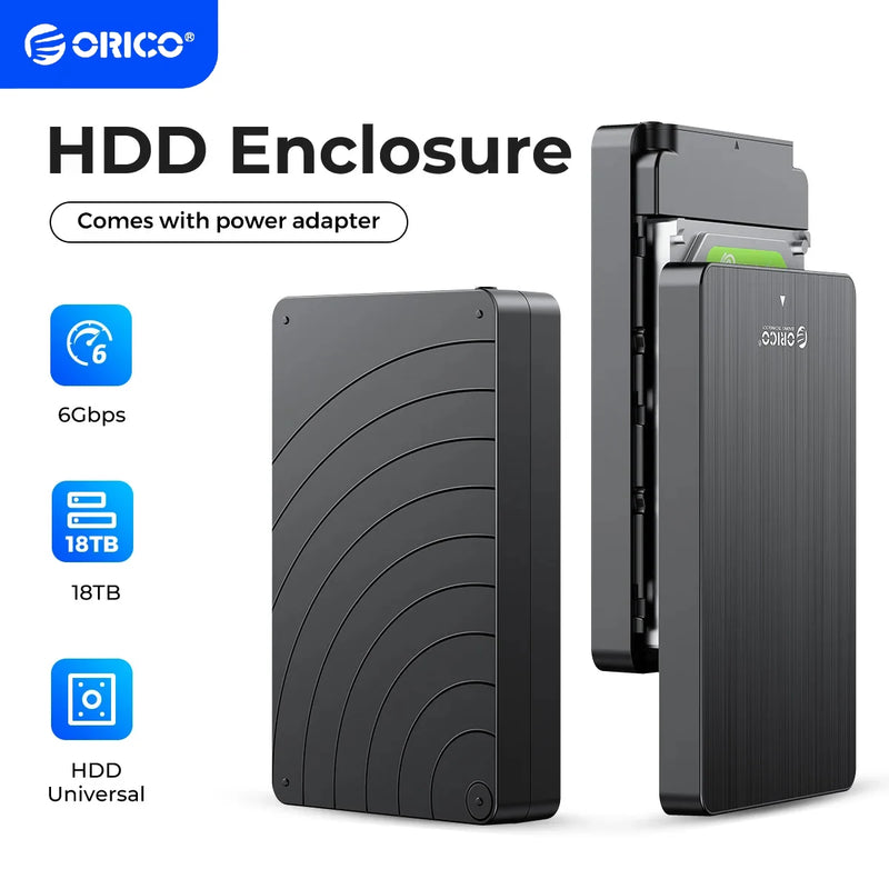 ORICO 6Gbps HDD Case 2.5 inch SATA to USB 3.1 Hard Drive Enclosure Compatible 7mm-9.5mm 2.5" SATA III / II / I HDD and SSD Box