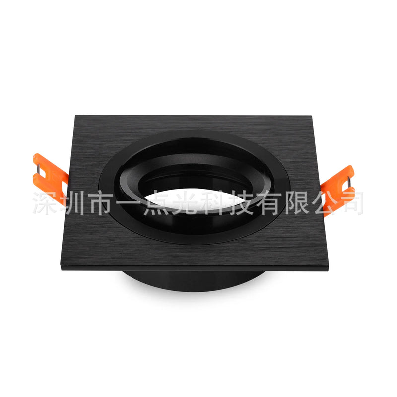 ចង្កៀងពិដានទំនើប JOYINLED ធ្វើពីអាលុយមីញ៉ូម LED រាងជ្រុង ស៊ុមកាត់ចេញ 65mm GU10 MR16 ចង្កៀងពិដាន LED