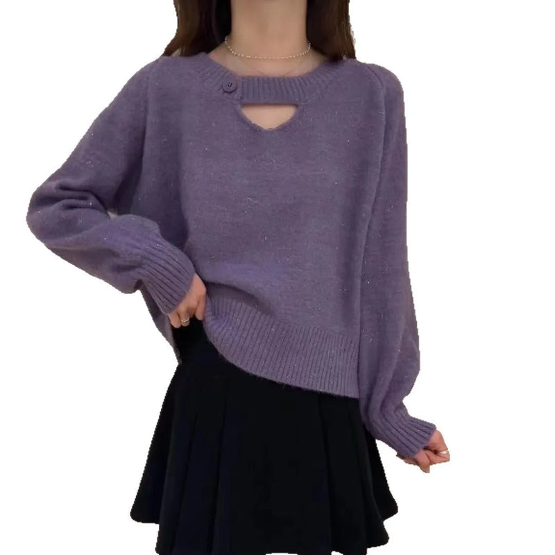 Spring Autumn 2026 New Bottom Knitted Sweater Fashionable Knitwear Top Woman Pullover Jumper Shirt Ladies Tops Pull Femme