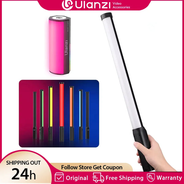 អំពូលភ្លើងដៃ Ulanzi i-Light VL119 RGB ដំបង LED RGB 2500-9000K ភ្លើងបំភ្លឺថតរូប អំពូលបំពង់ម៉ាញេទិកសម្រាប់វីដេអូ Vlog