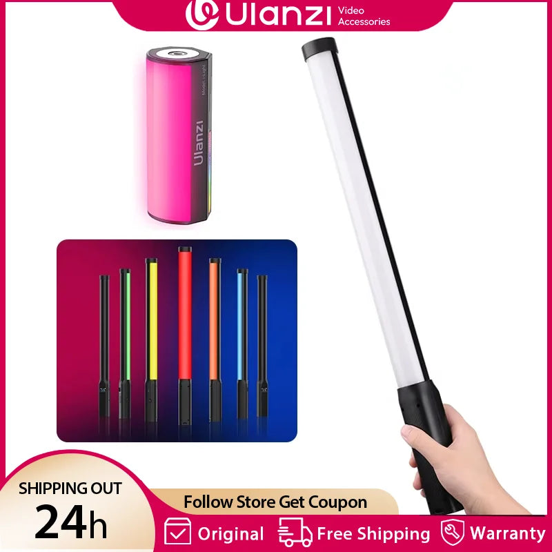 អំពូលភ្លើងដៃ Ulanzi i-Light VL119 RGB ដំបង LED RGB 2500-9000K ភ្លើងបំភ្លឺថតរូប អំពូលបំពង់ម៉ាញេទិកសម្រាប់វីដេអូ Vlog