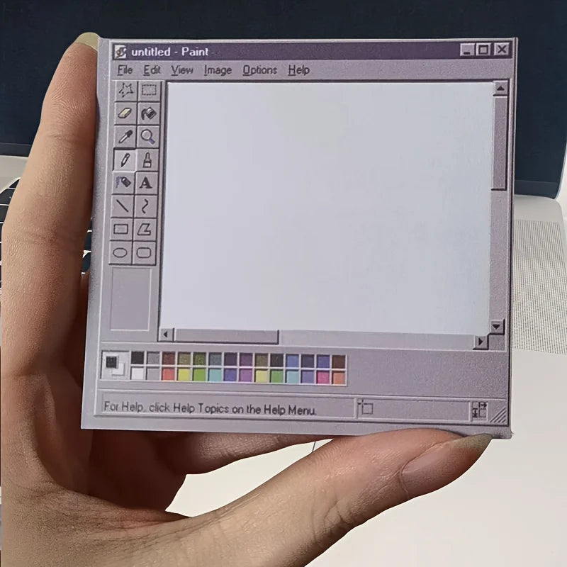 50Sheets Retro Computer Drawing Pad Notepad - Vintage Style Square Paper, Ideal for Creative Illustrations and Design.Notepad.